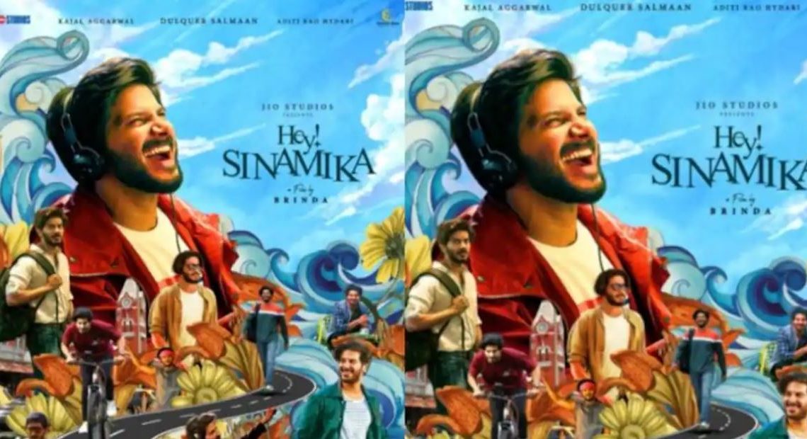 Dulquer in various guises, First Look announcing the release of 'Hey  Sinamika' | Unique Times Magazine